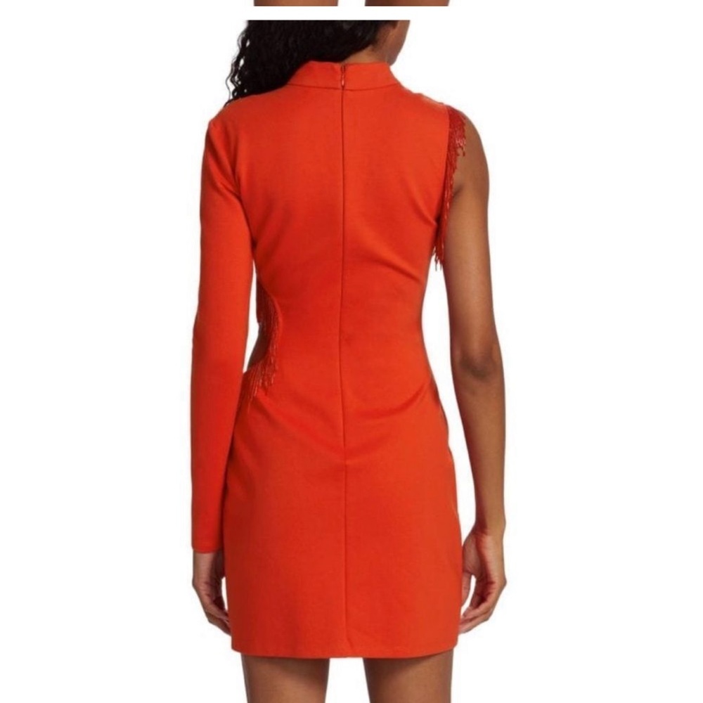 Staud Kristine Fire Red Cut out mini dress NWT - Picture 3 of 7